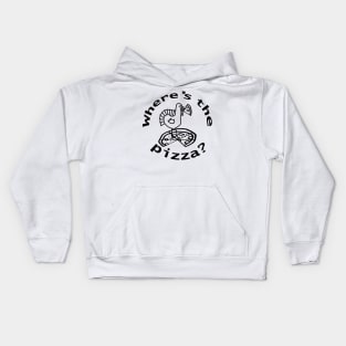 Wheres the Thanksgiving Pizza Outline Kids Hoodie